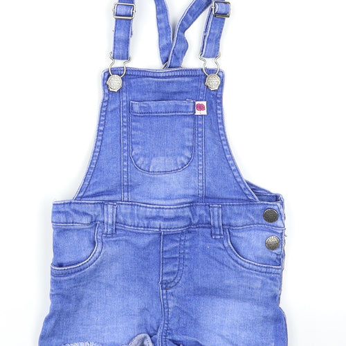 F&F Girls Blue  Denim Dungaree One-Piece Size 18-24 Months