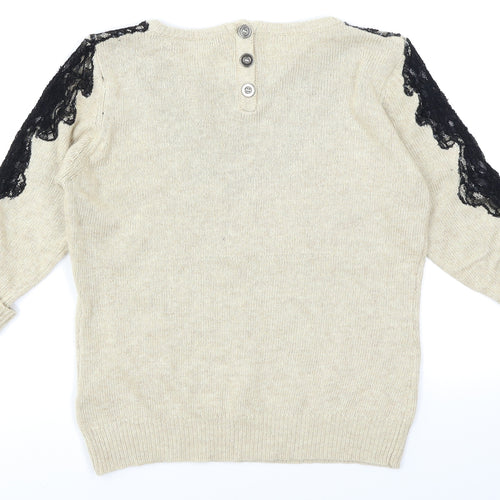 Miso Womens Beige   Pullover Jumper Size 8  - Lace