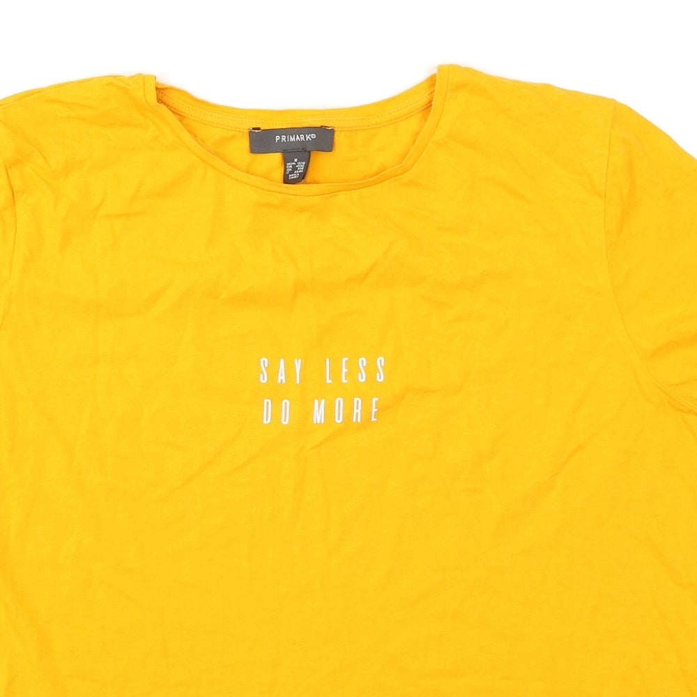 Primark Womens Yellow   Basic T-Shirt Size M