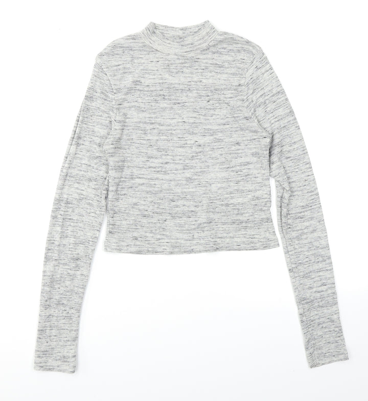 Divided Womens Grey Basic T-Shirt Size S
