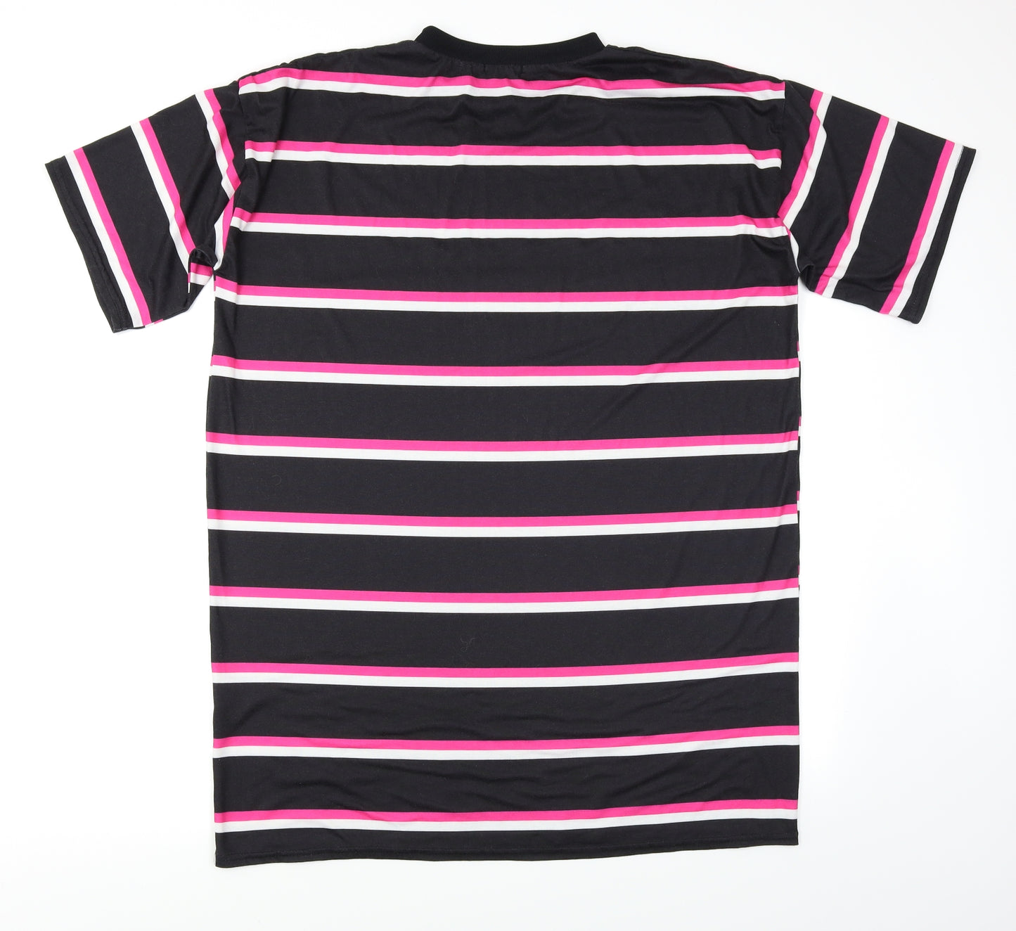 I SAW IT FIRST Womens Black Striped  T-Shirt Dress  Size 8