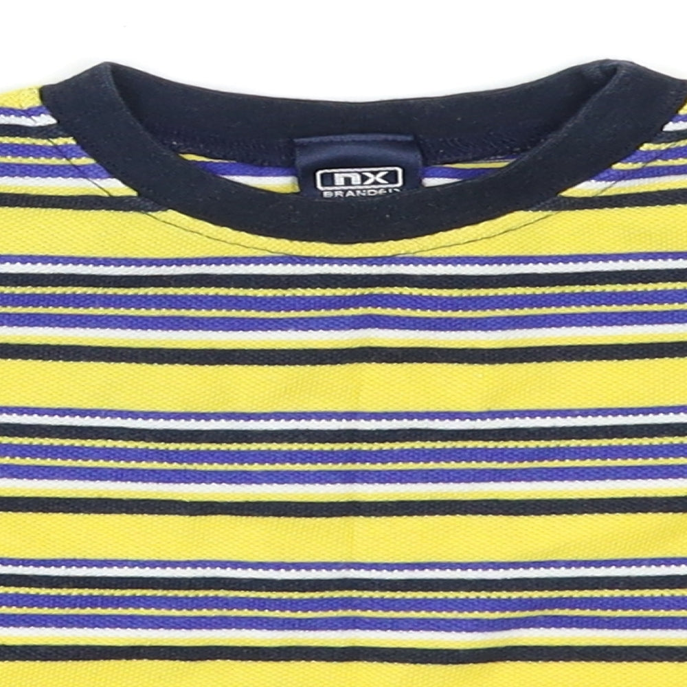 NX Boys Yellow Striped  Basic T-Shirt Size 6-9 Months