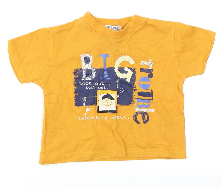 George Boys Yellow Basic T-Shirt Size 6-9 Months