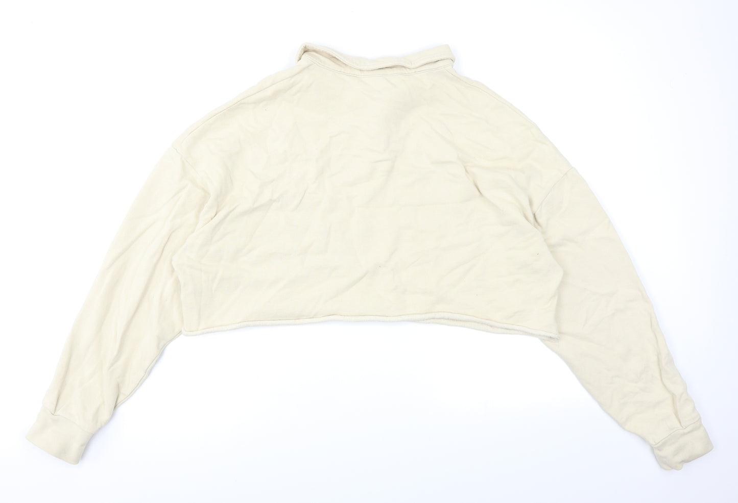 Topshop Womens Beige   Basic Polo Size M  - cropped