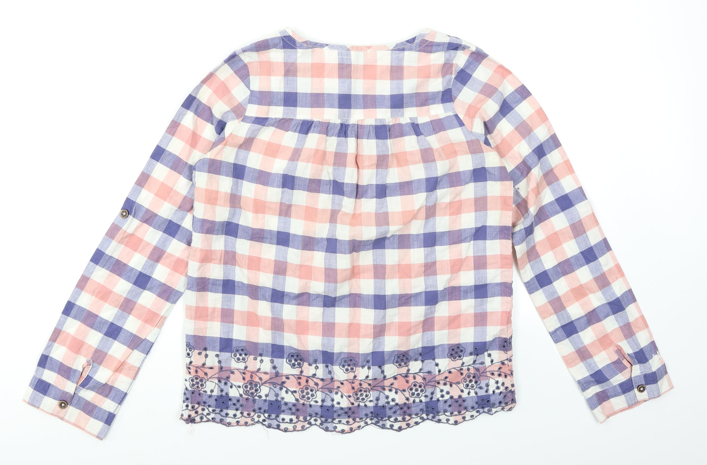 Fat Fave Girls Pink Check  Basic Blouse Size 12-13 Years