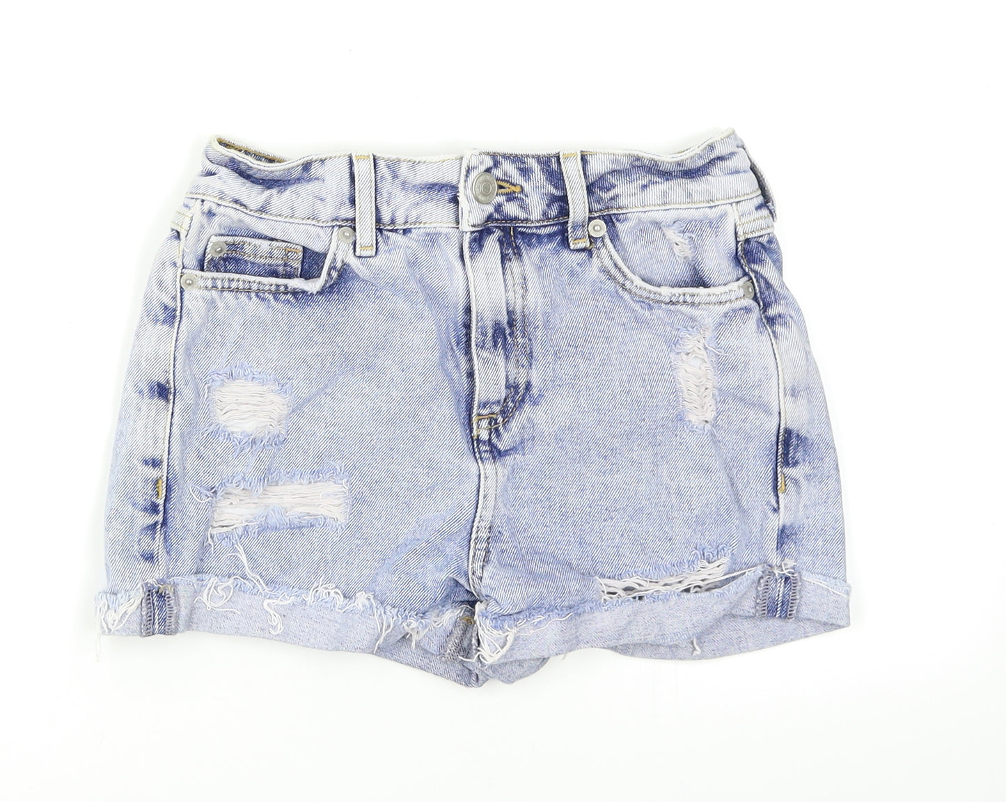 915 Generation Girls Blue  Denim Mom Shorts Size 10 Years - Distressed