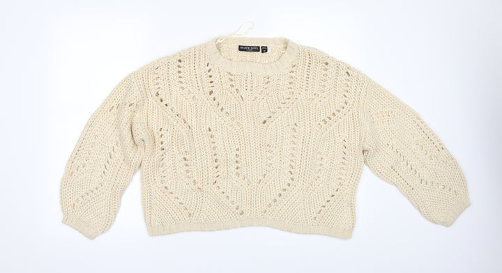 Brave Soul Womens Beige   Pullover Jumper Size M