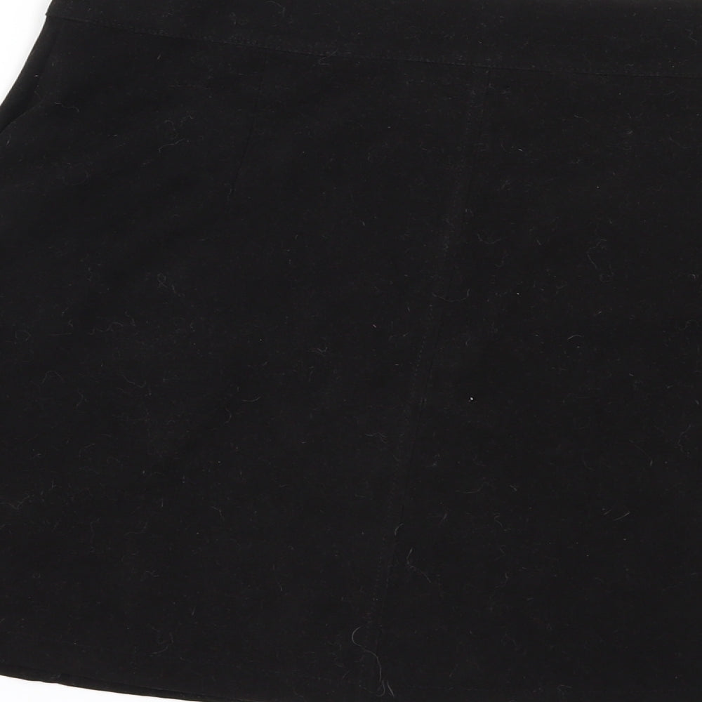 Select Womens Black   Mini Skirt Size 12  - Suede Effect