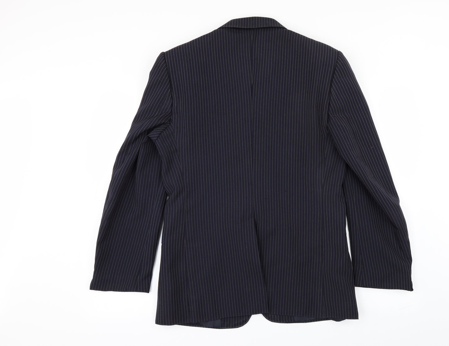 Rex Trueform Mens Blue Striped  Jacket Suit Jacket Size 40