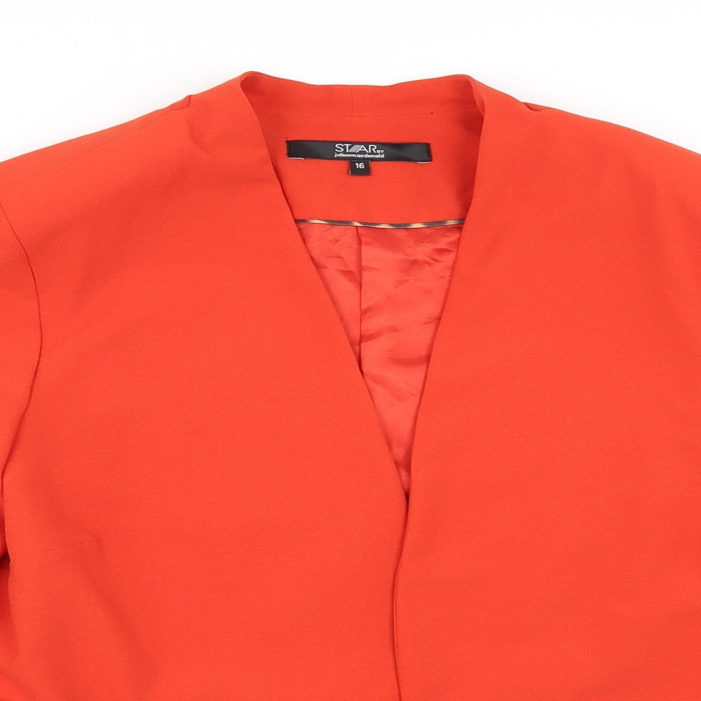 Star Womens Orange   Jacket  Size 16