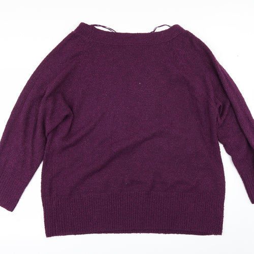 M&Co Womens Purple   Pullover Jumper Size 28