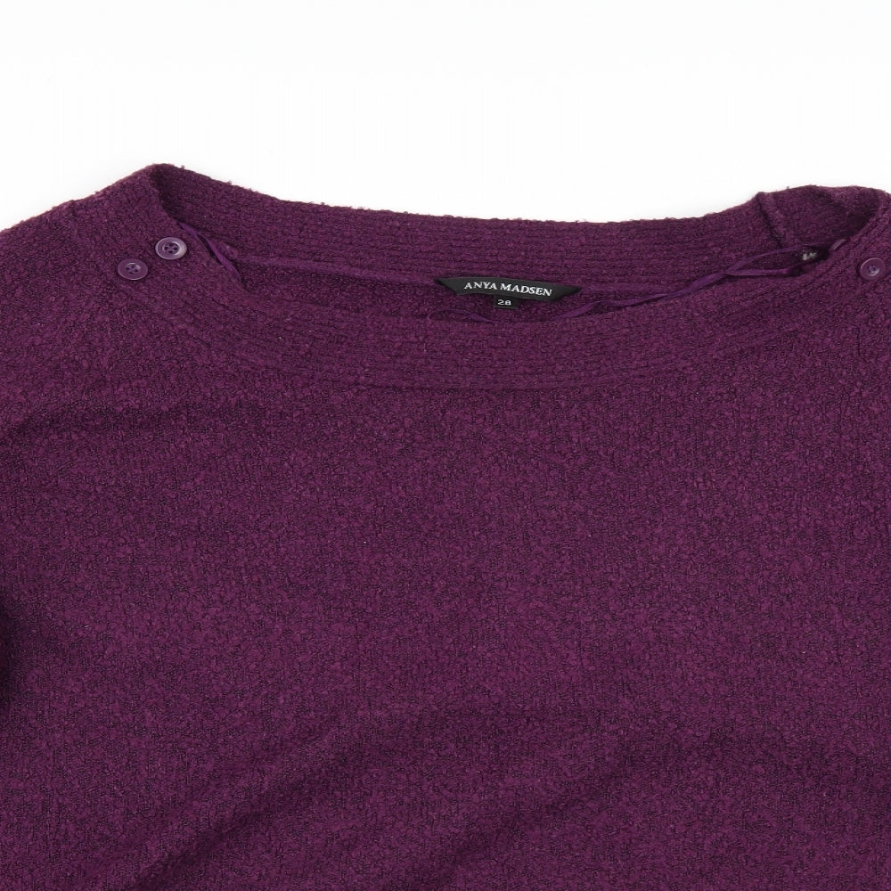M&Co Womens Purple   Pullover Jumper Size 28
