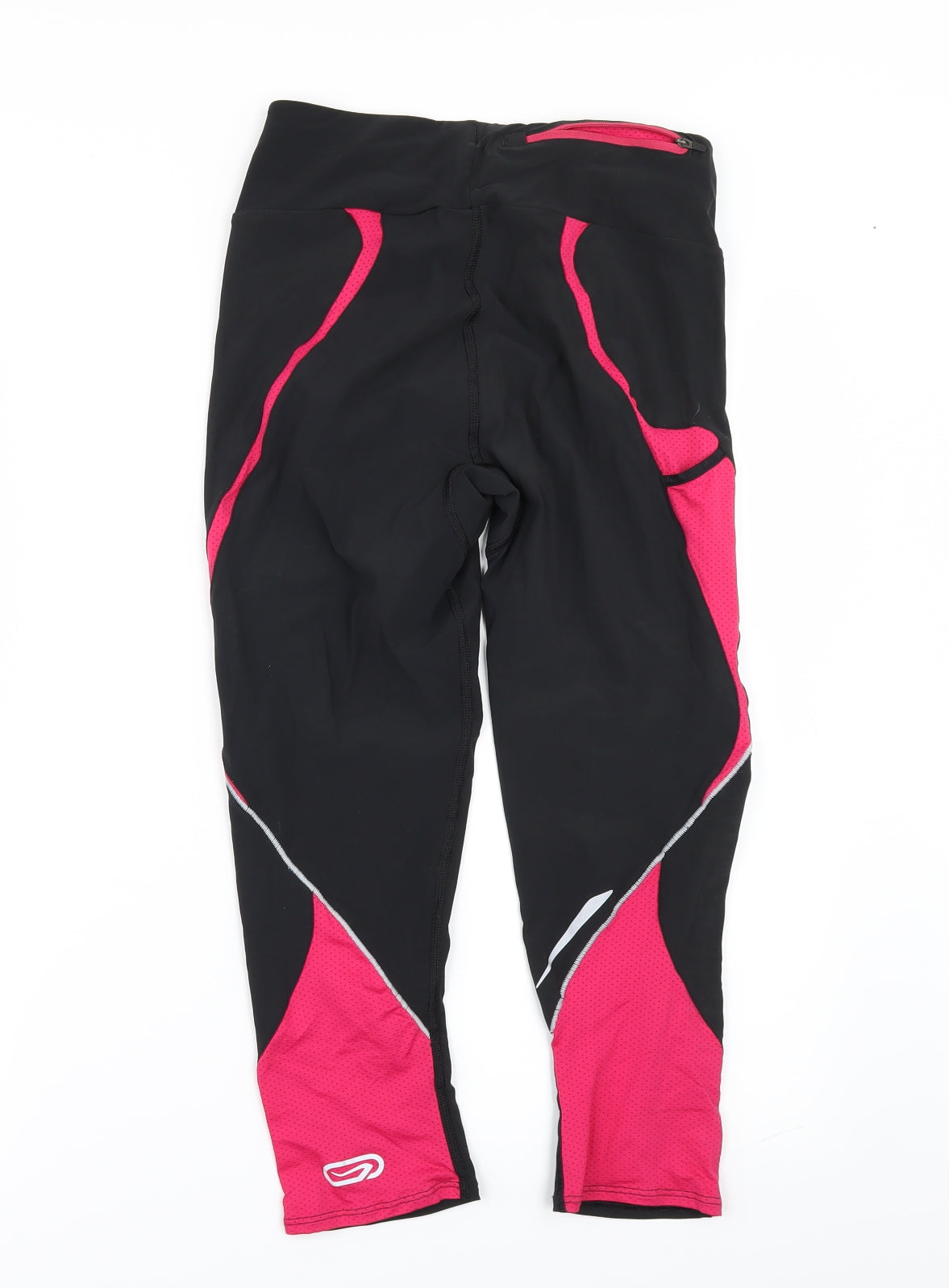 Kalenji Womens Black   Cropped Leggings Size 12 L21 in