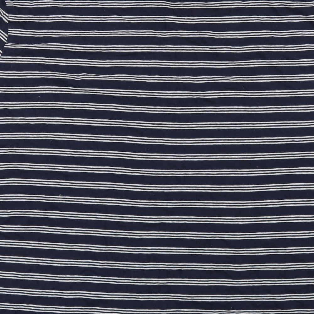 F&F Mens Blue Striped   T-Shirt Size 2XL