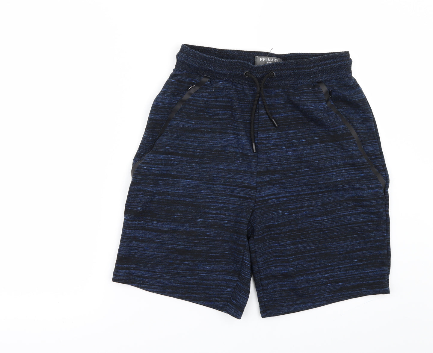 Primark Mens Blue Striped  Chino Shorts Size S