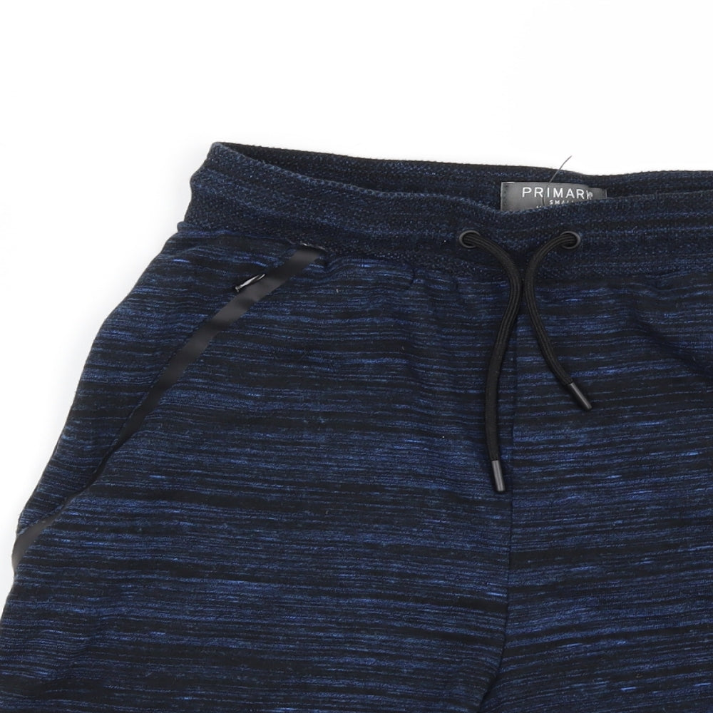 Primark Mens Blue Striped  Chino Shorts Size S
