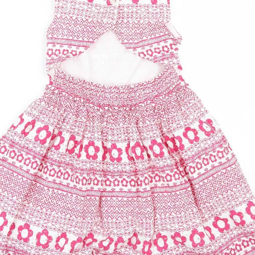 F&F Girls Pink Geometric  A-Line  Size 6-7 Years