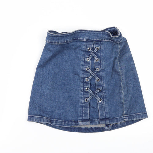 NEXT Girls Blue  Denim Mini Skirt Size 9 Years