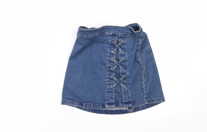 NEXT Girls Blue  Denim Mini Skirt Size 9 Years