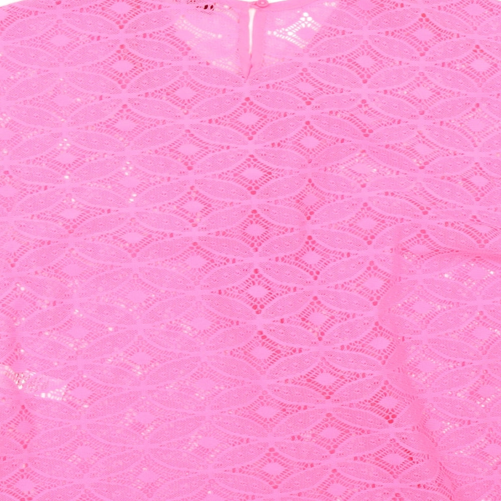 George Girls Pink   Basic T-Shirt Size 7-8 Years  - Beach Cover Up