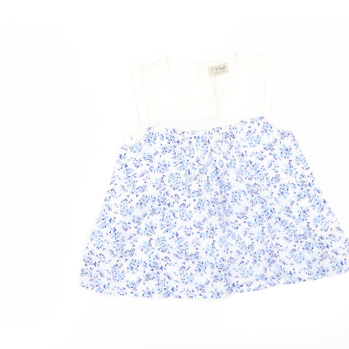NEXT Girls Blue Floral  A-Line  Size 5-6 Years