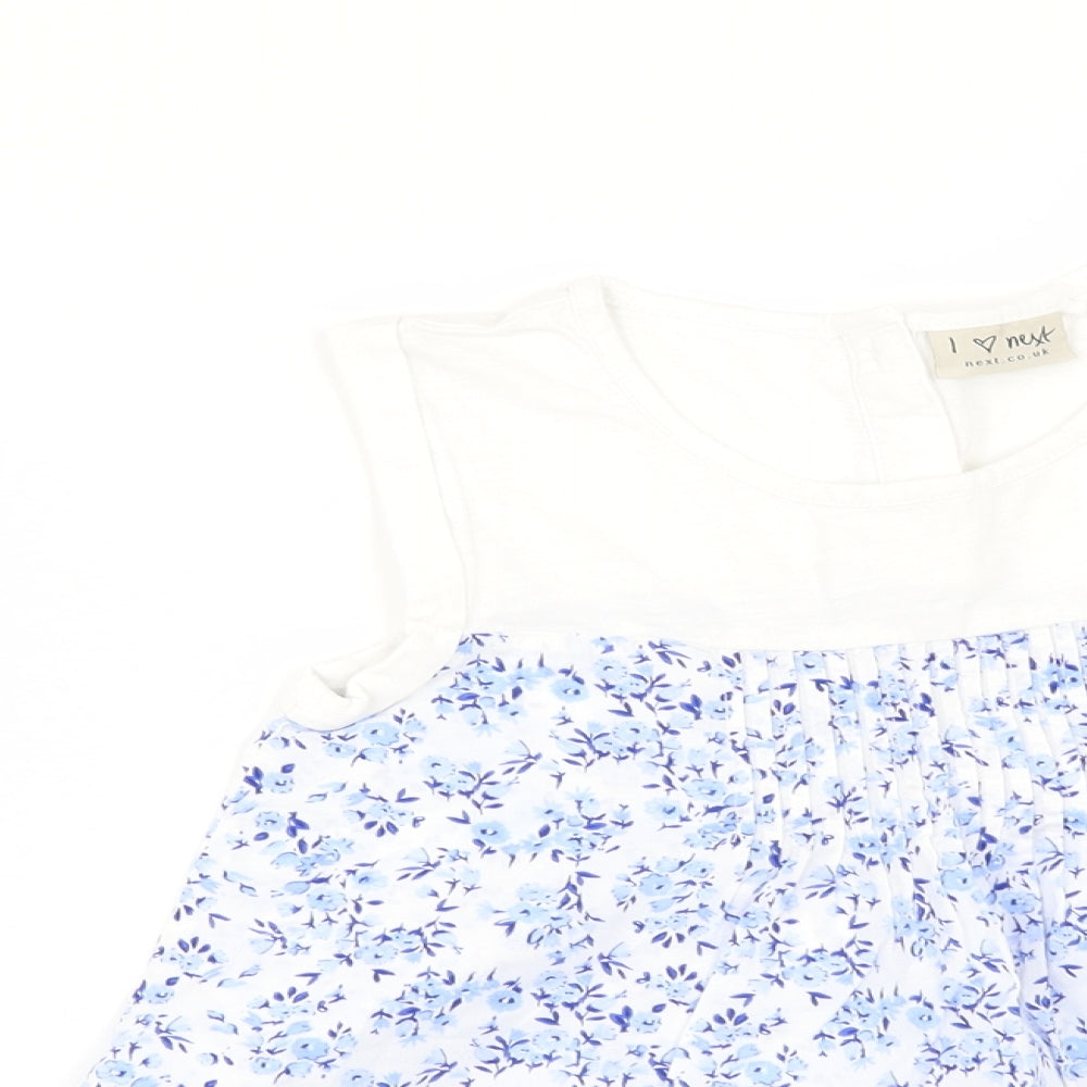 NEXT Girls Blue Floral  A-Line  Size 5-6 Years