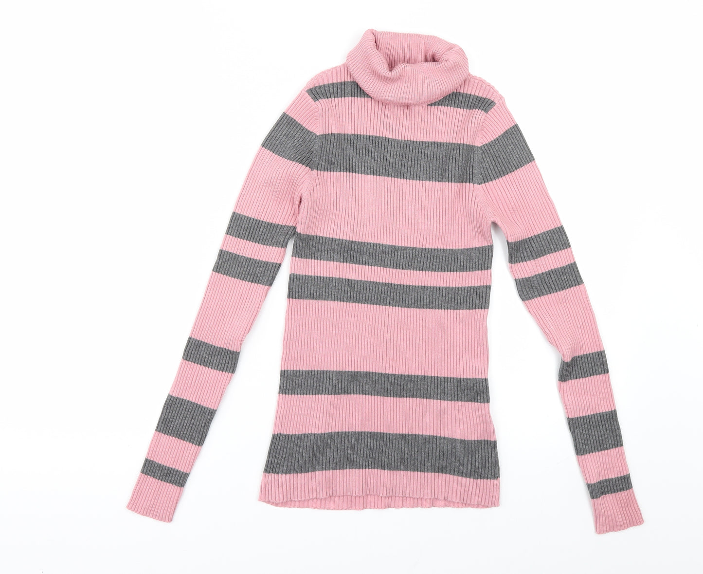QED London Womens Pink Striped  Pullover Jumper Size 8