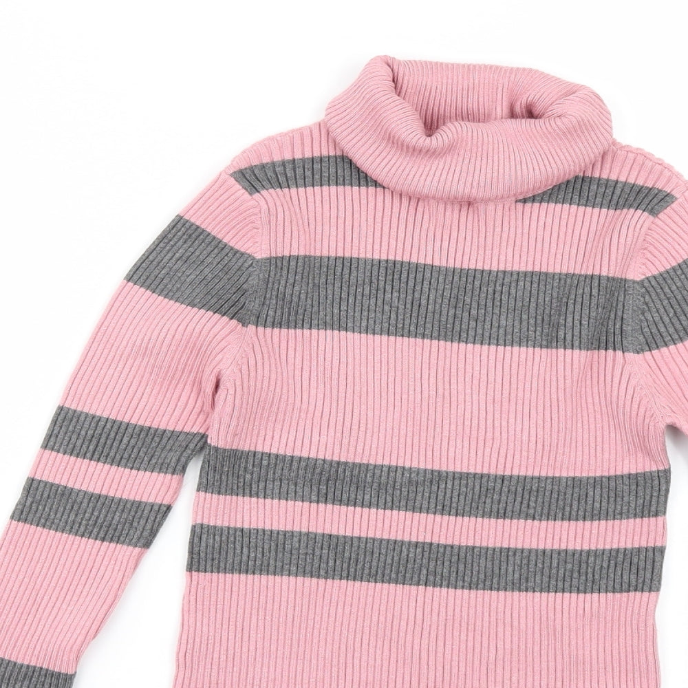 QED London Womens Pink Striped  Pullover Jumper Size 8