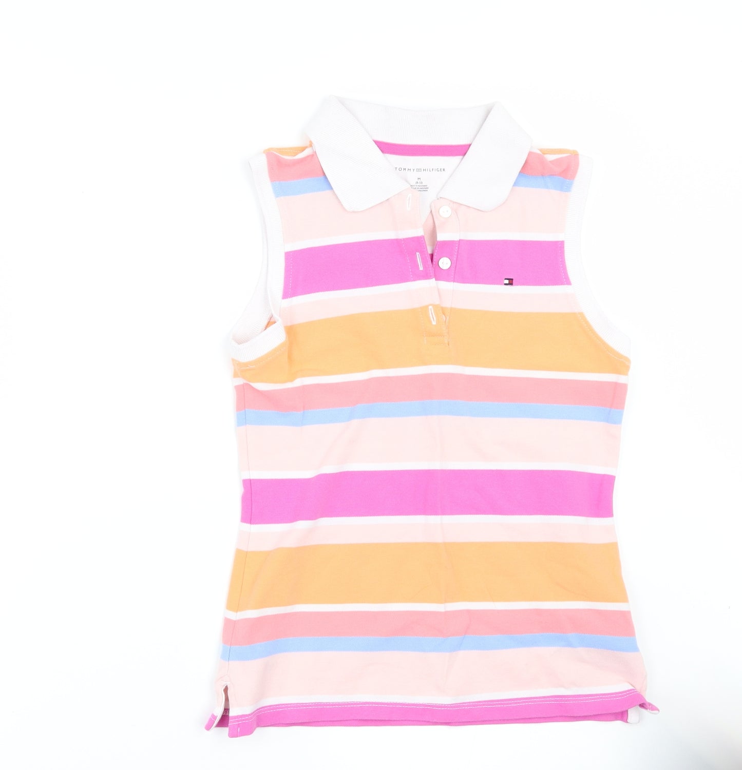 Tommy Hilfiger Girls  Striped  Basic Dress Shirt Size 9-10 Years