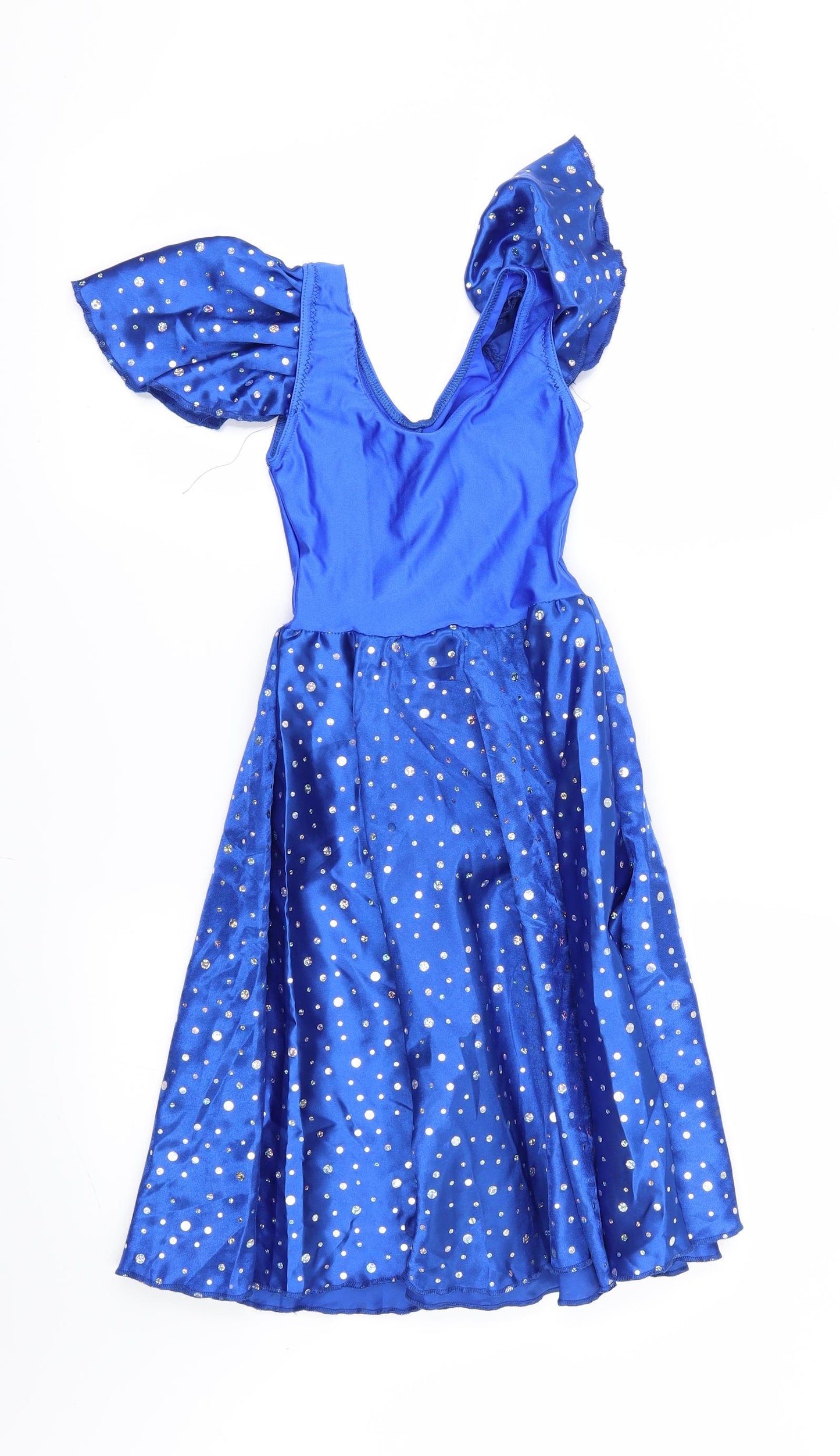 Danse Dezines Girls Blue   Fit & Flare  Size S  - dancewear