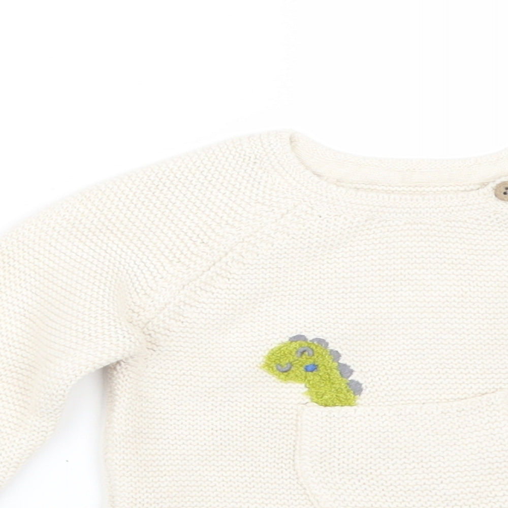 Nutmeg Baby Beige   Pullover Jumper Size 0-3 Months