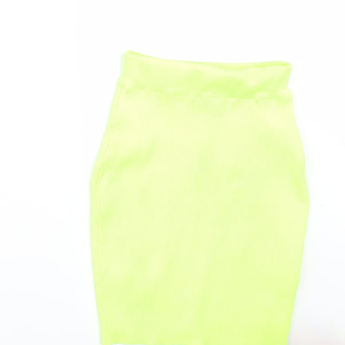 PRETTYLITTLETHING Womens Yellow   Mini Skirt Size 8