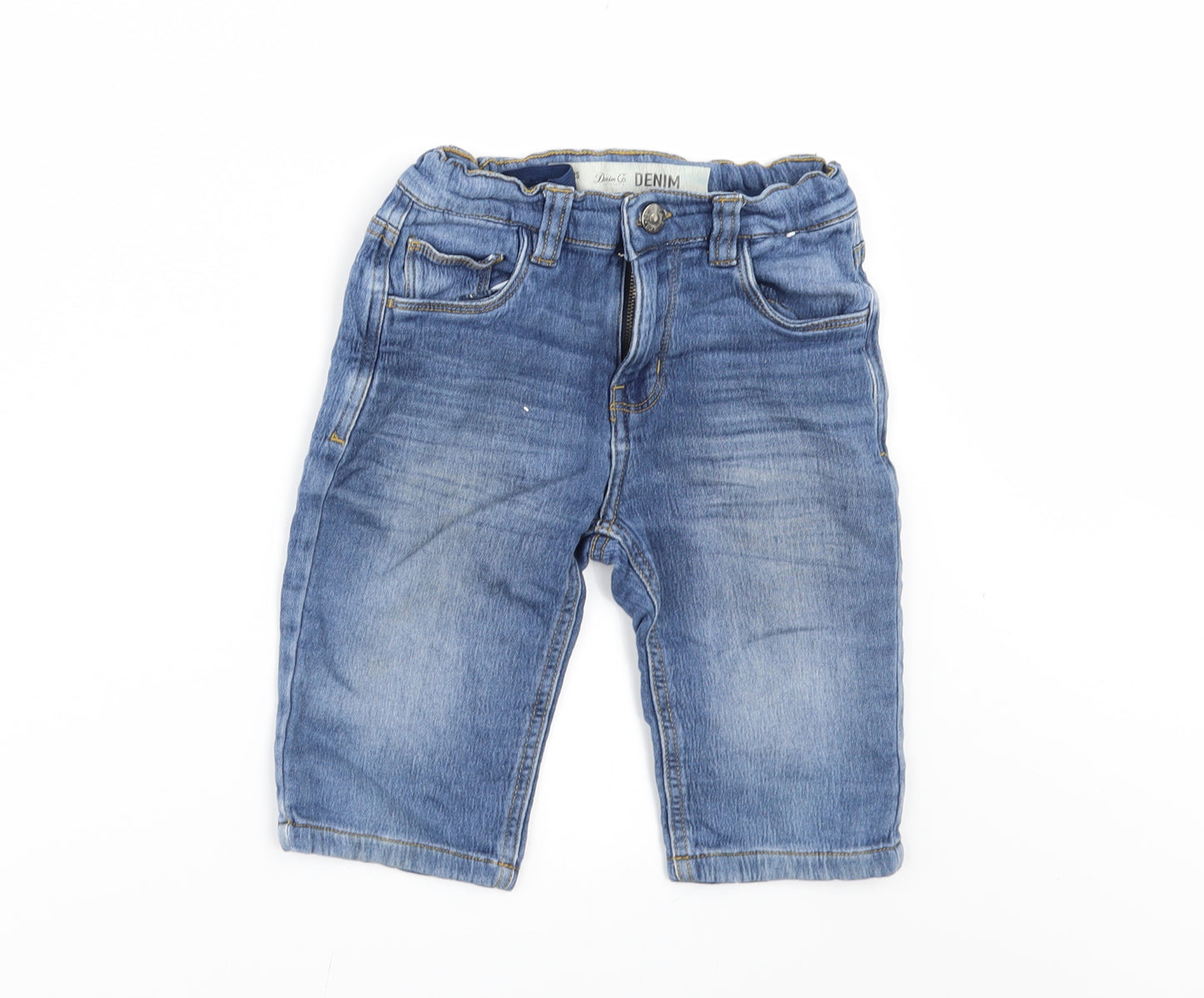 Denim & Co. Boys Blue  Denim Chino Shorts Size 7-8 Years