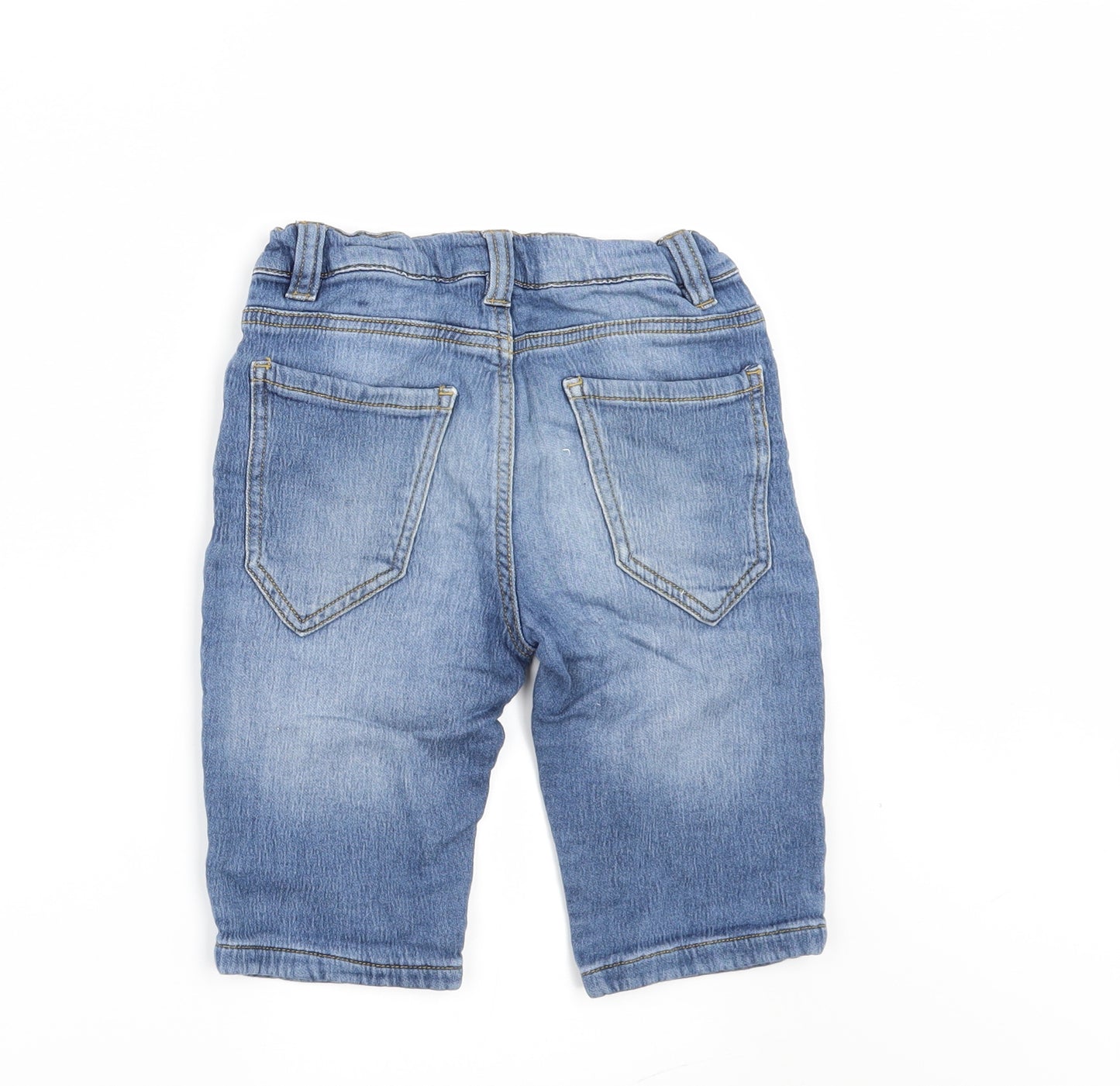 Denim & Co. Boys Blue  Denim Chino Shorts Size 7-8 Years
