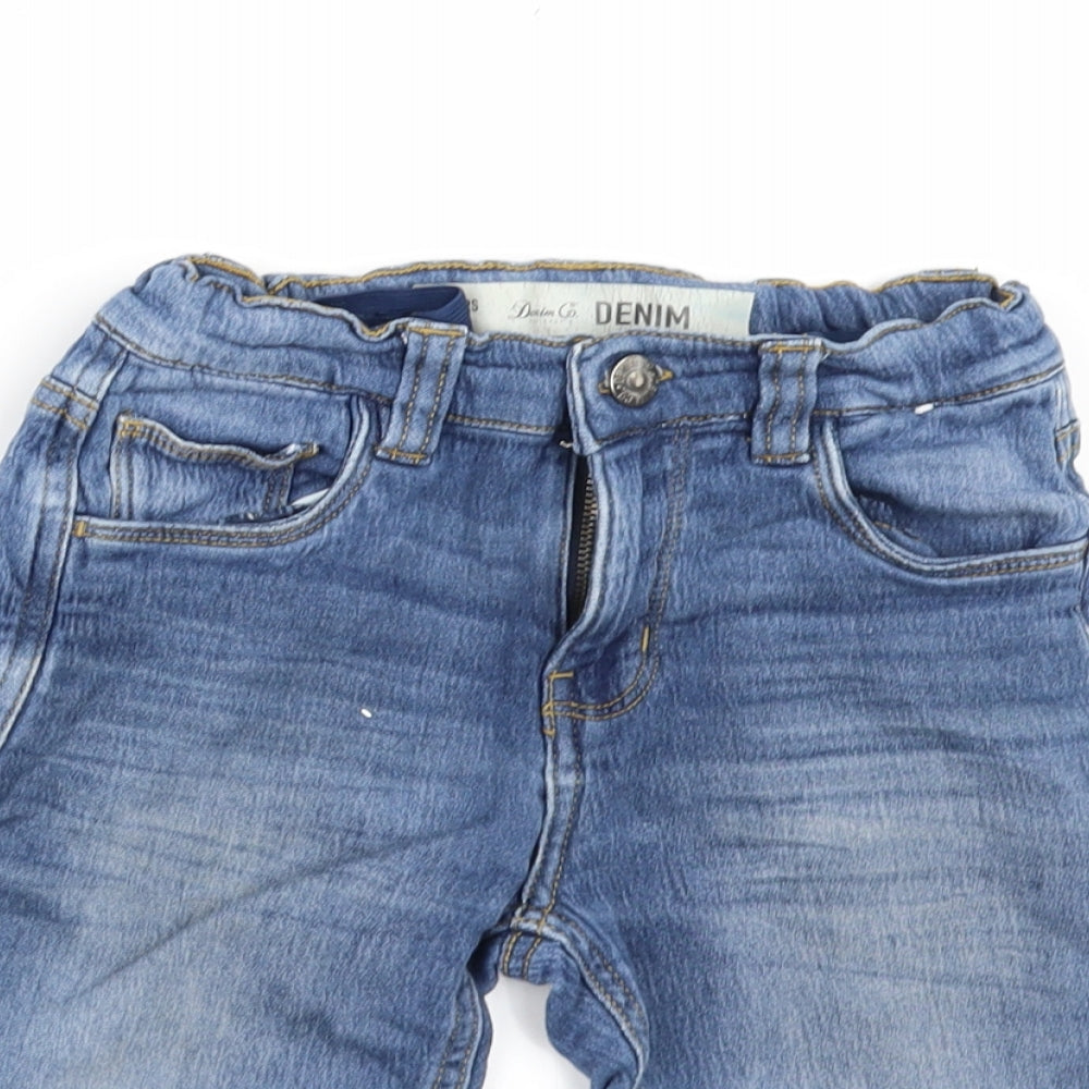 Denim & Co. Boys Blue  Denim Chino Shorts Size 7-8 Years