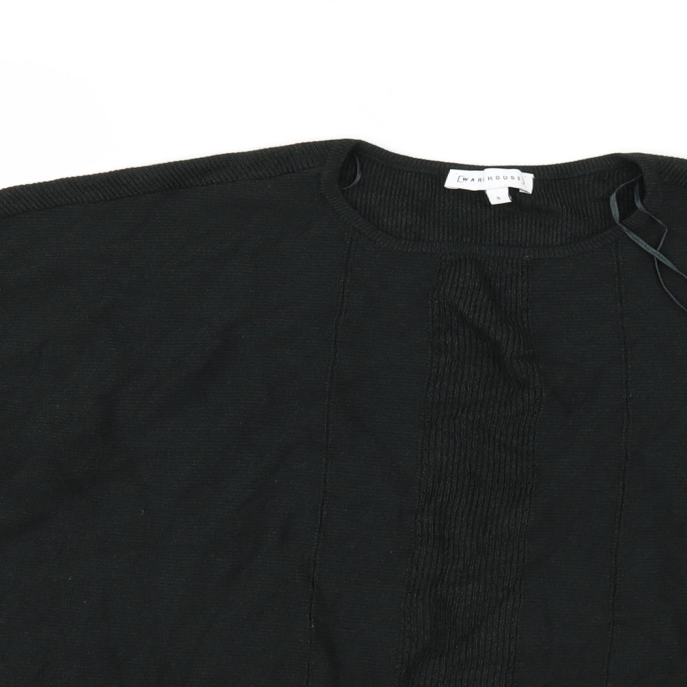 Warehouse Womens Black   Pullover Jumper Size 8