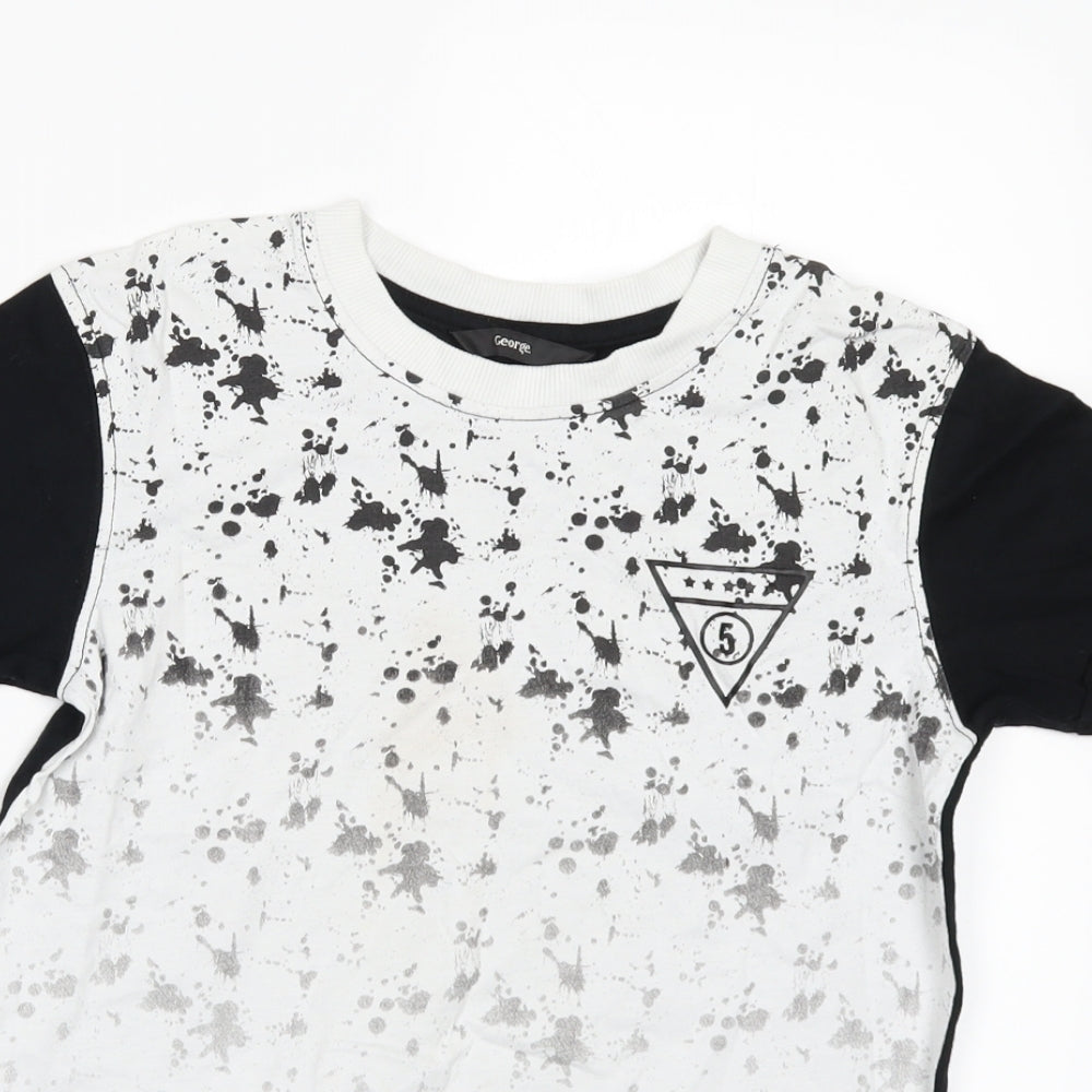 George Girls Black   Basic T-Shirt Size 8-9 Years