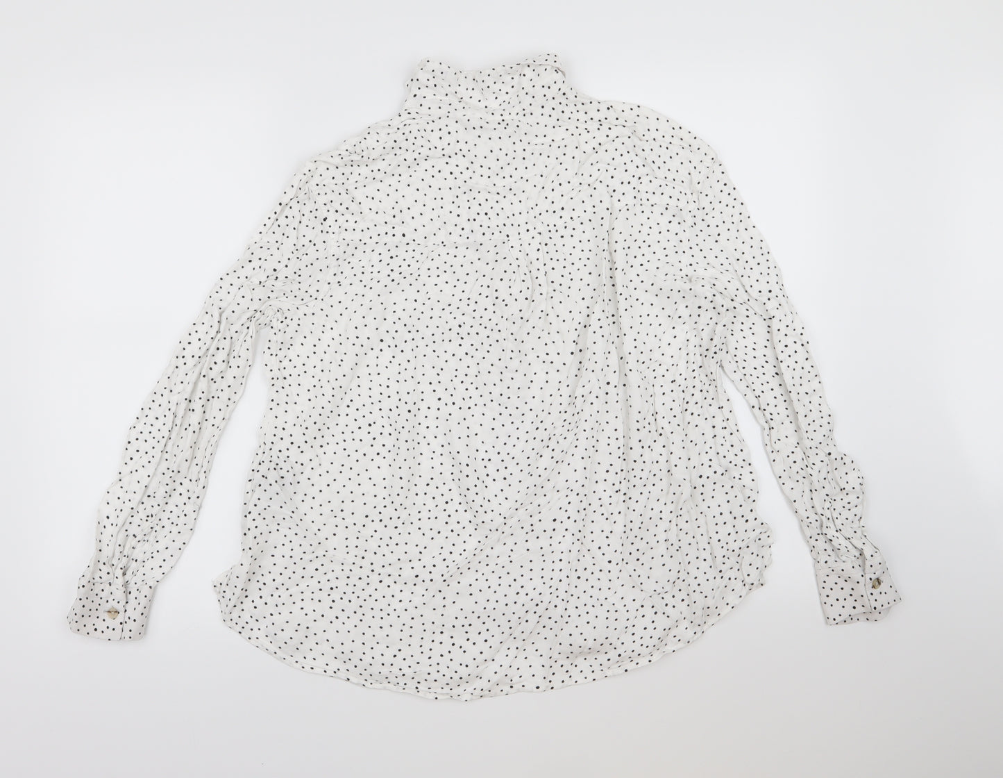 Marks and Spencer Womens White Polka Dot  Basic Blouse Size 12