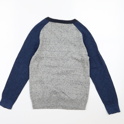 H&M Boys Grey  Knit Pullover Jumper Size 7-8 Years
