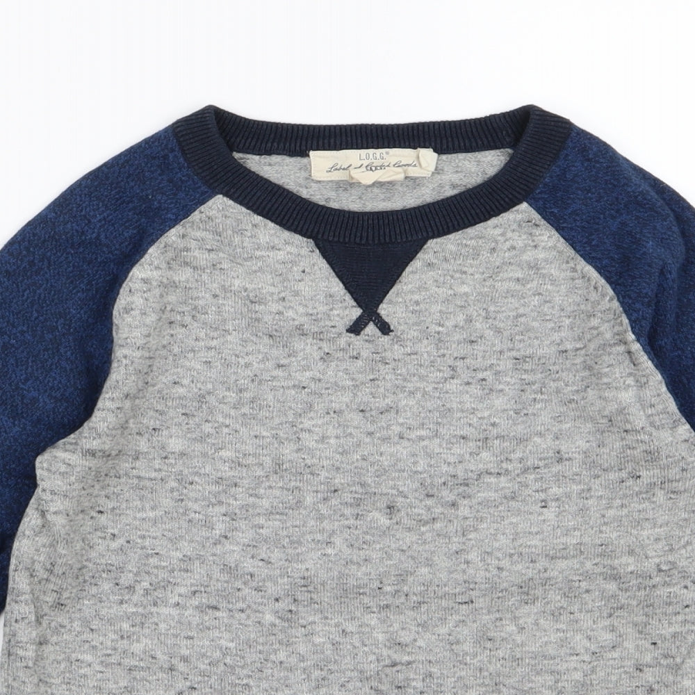 H&M Boys Grey  Knit Pullover Jumper Size 7-8 Years