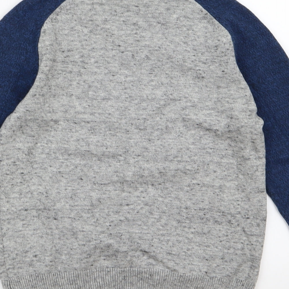 H&M Boys Grey  Knit Pullover Jumper Size 7-8 Years