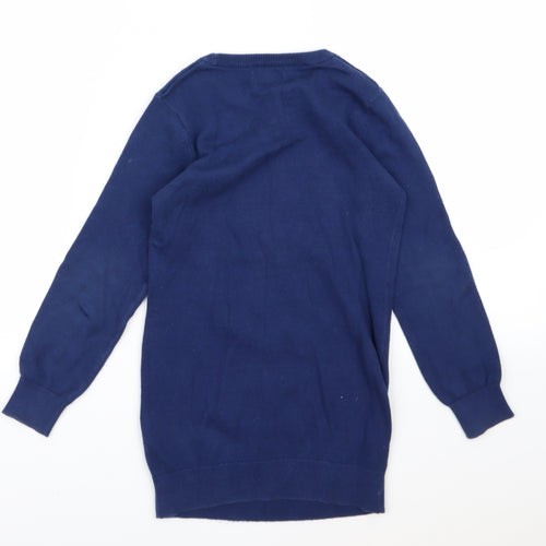 Bluezoo Girls Blue  Knit Pullover Jumper Size 7-8 Years  - Unicorn