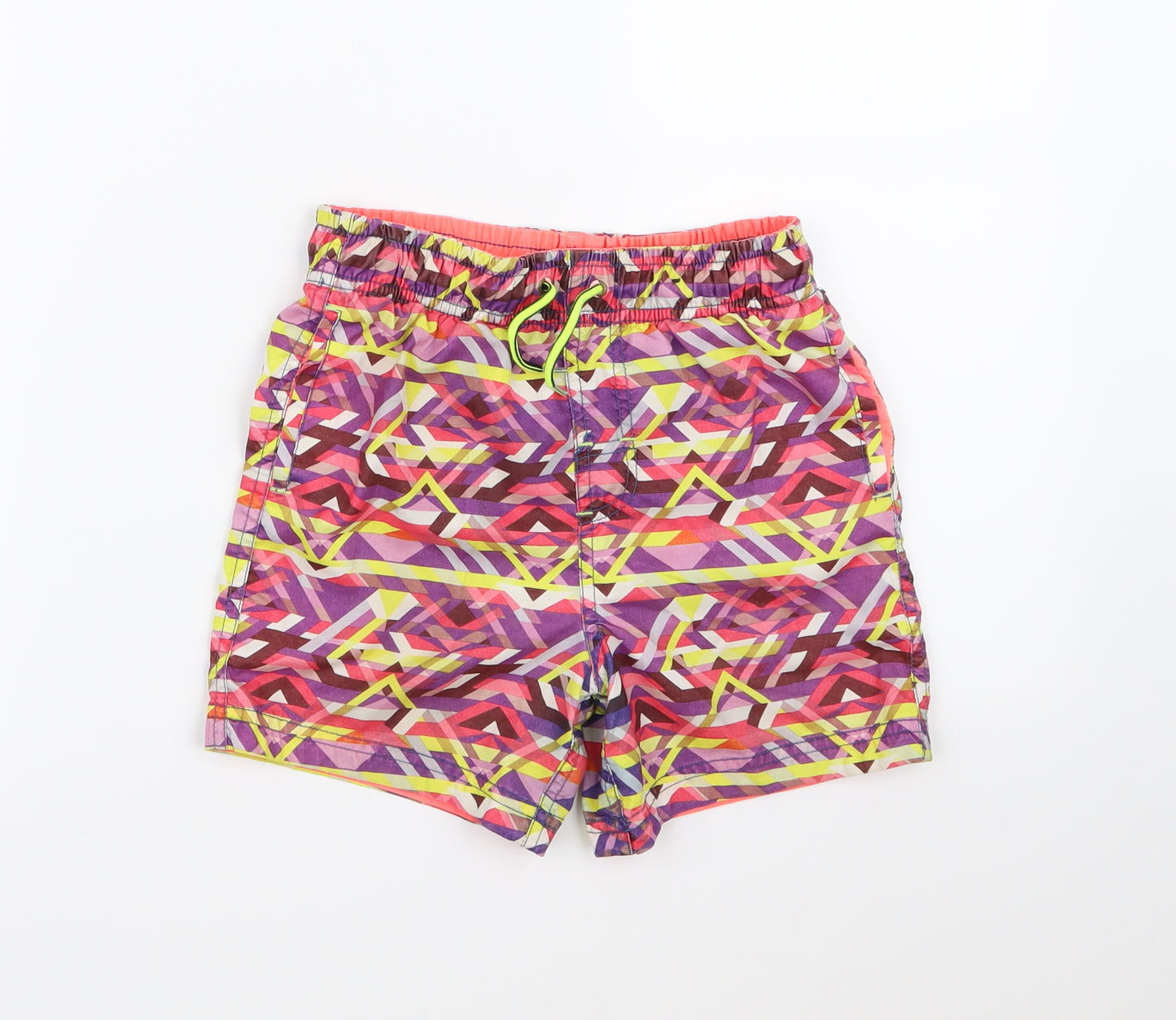 George Boys Multicoloured Geometric  Sweat Shorts Size 6-7 Years - Swim shorts