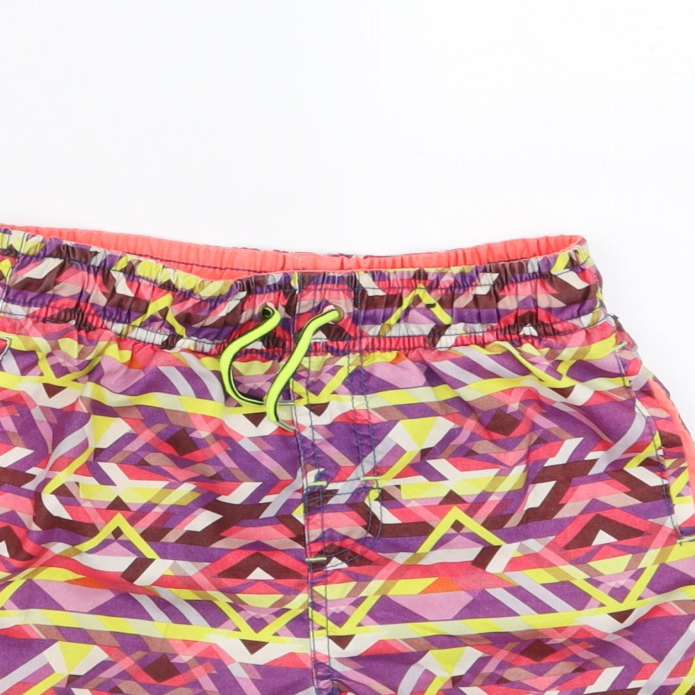 George Boys Multicoloured Geometric  Sweat Shorts Size 6-7 Years - Swim shorts