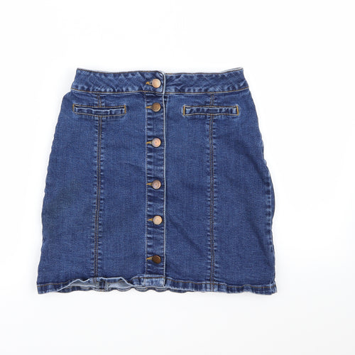 Dorothy Perkins Womens Blue  Denim A-Line Skirt Size 8