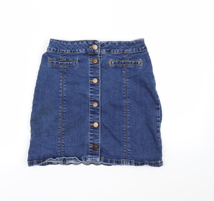 Dorothy Perkins Womens Blue Denim A-Line Skirt Size 8