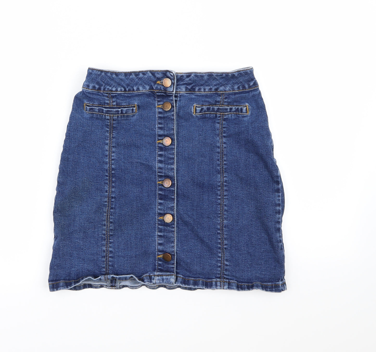 Dorothy Perkins Womens Blue  Denim A-Line Skirt Size 8