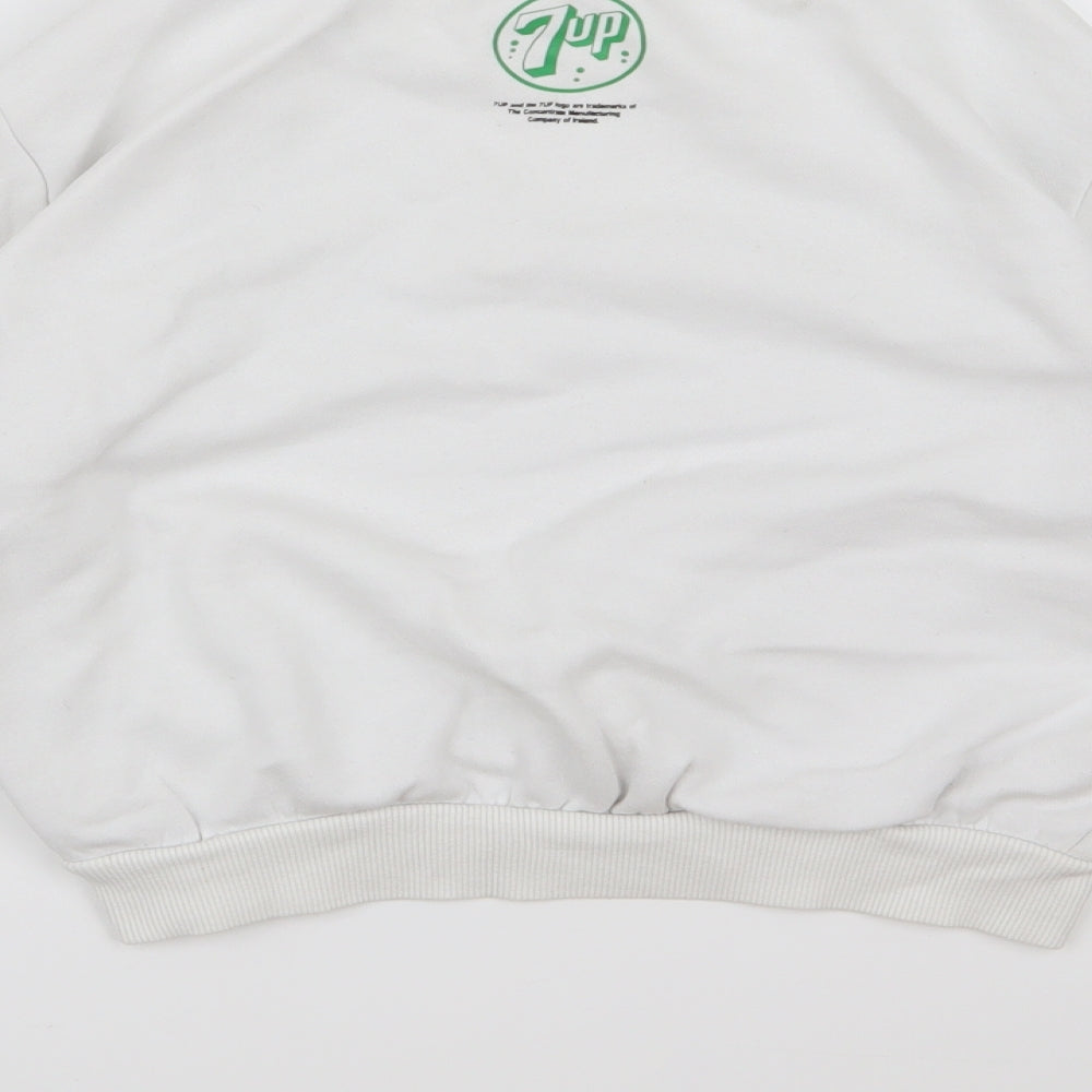 Divided by H&M Womens White  Jersey Pullover Sweatshirt Size XS  - 7UP