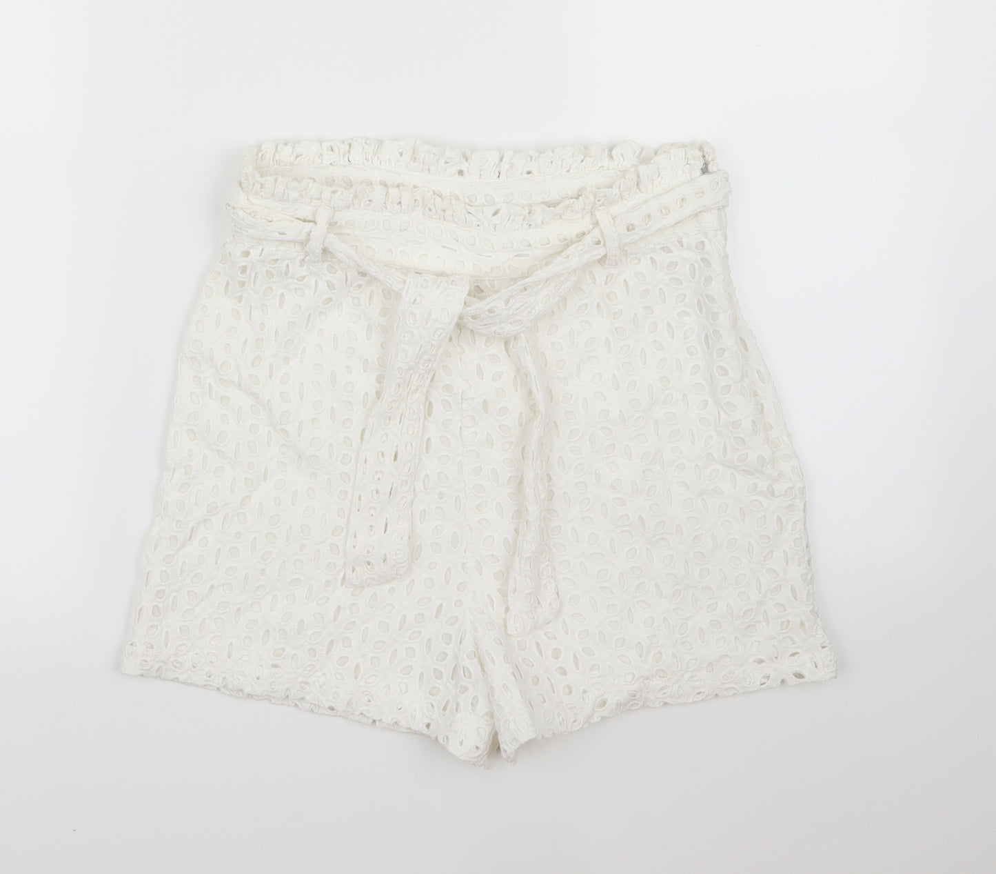 the fashion bible Womens White   Paperbag Shorts Size 8