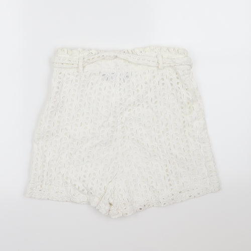 the fashion bible Womens White   Paperbag Shorts Size 8